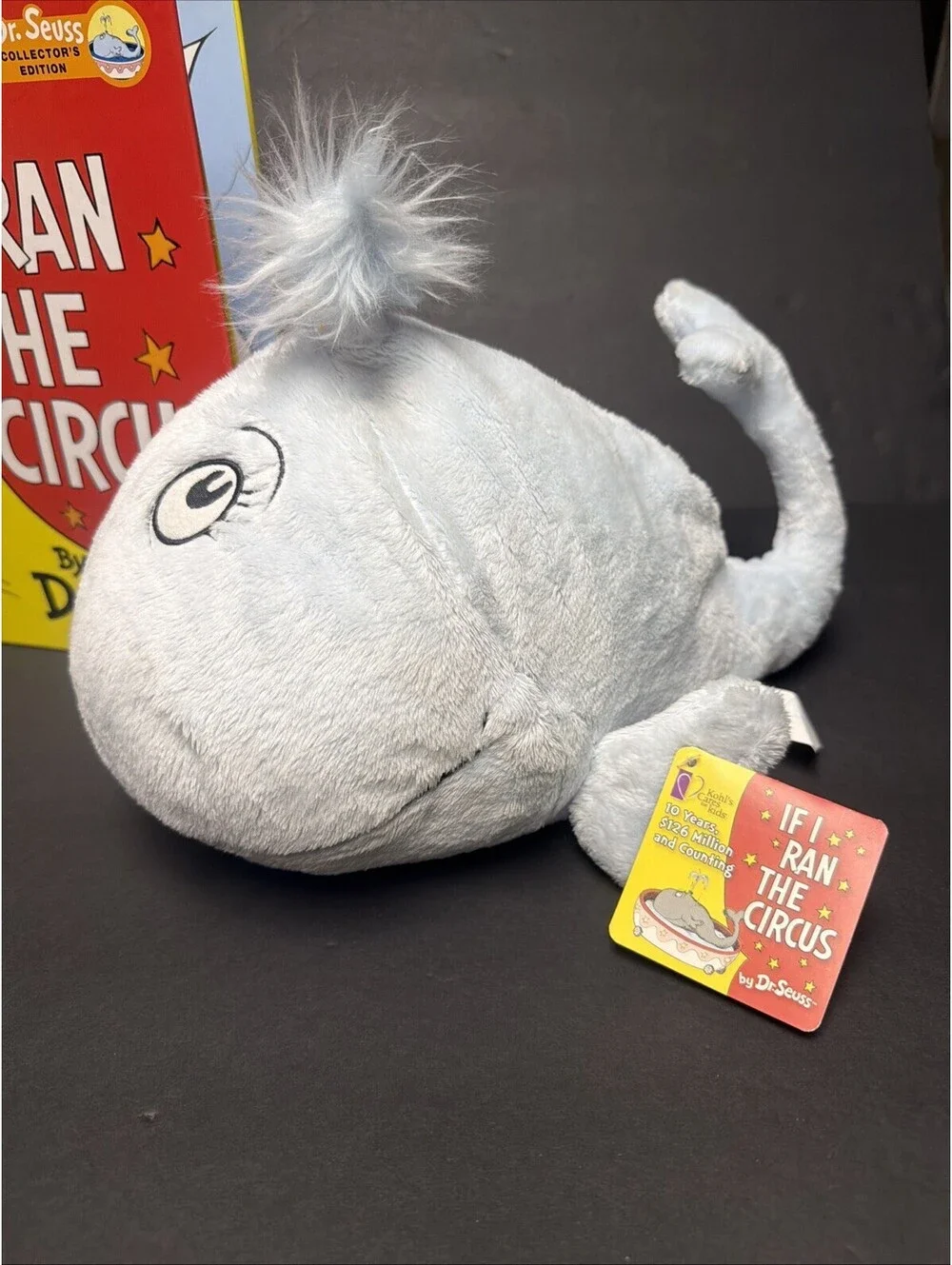 Kohls Set Of 2 Dr Seuss If I Ran The Circus Plush And Book Blue Whale NWT Clean